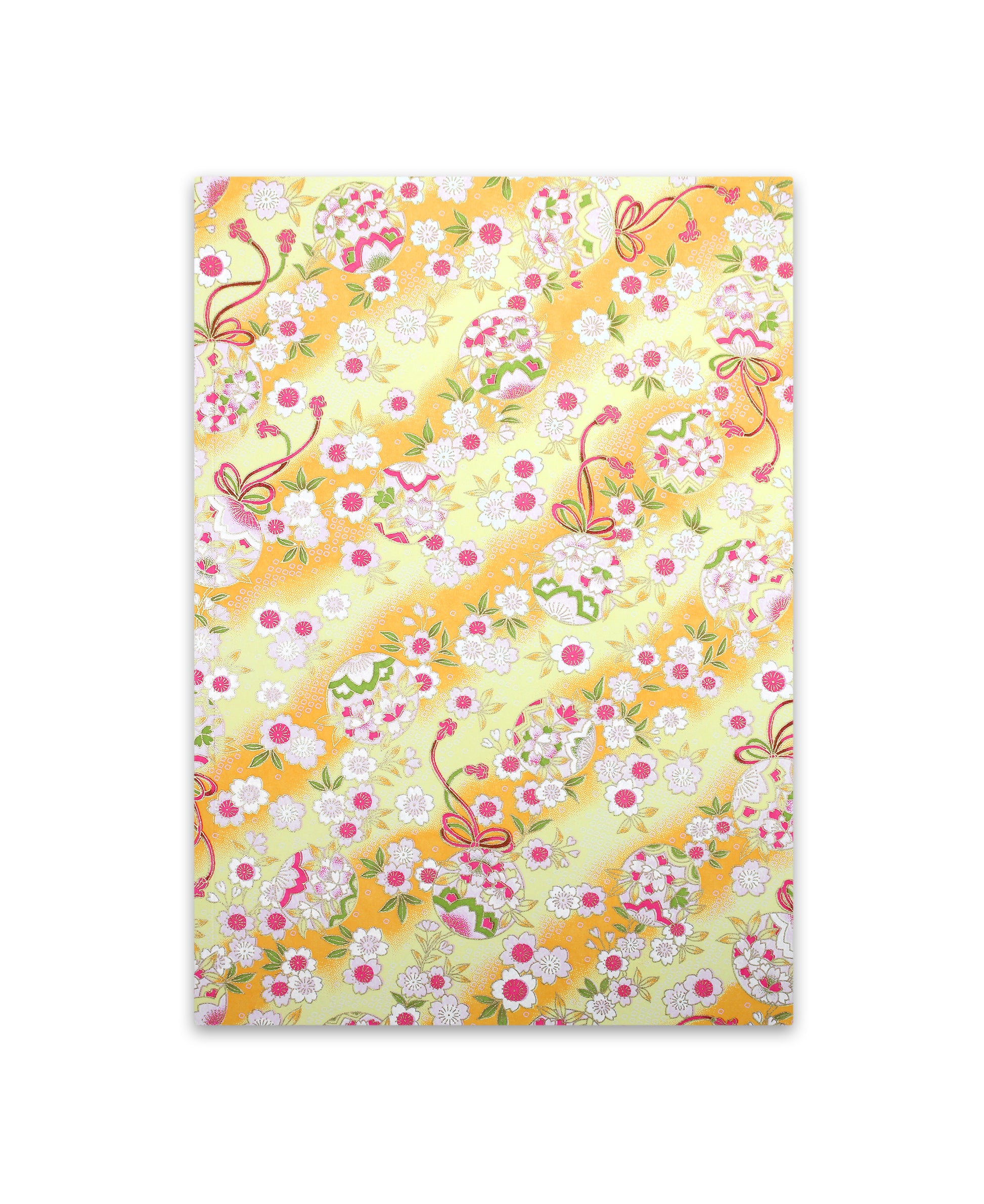 Cahier washi yuzen jaune