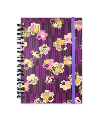 Carnet washi spirales violet