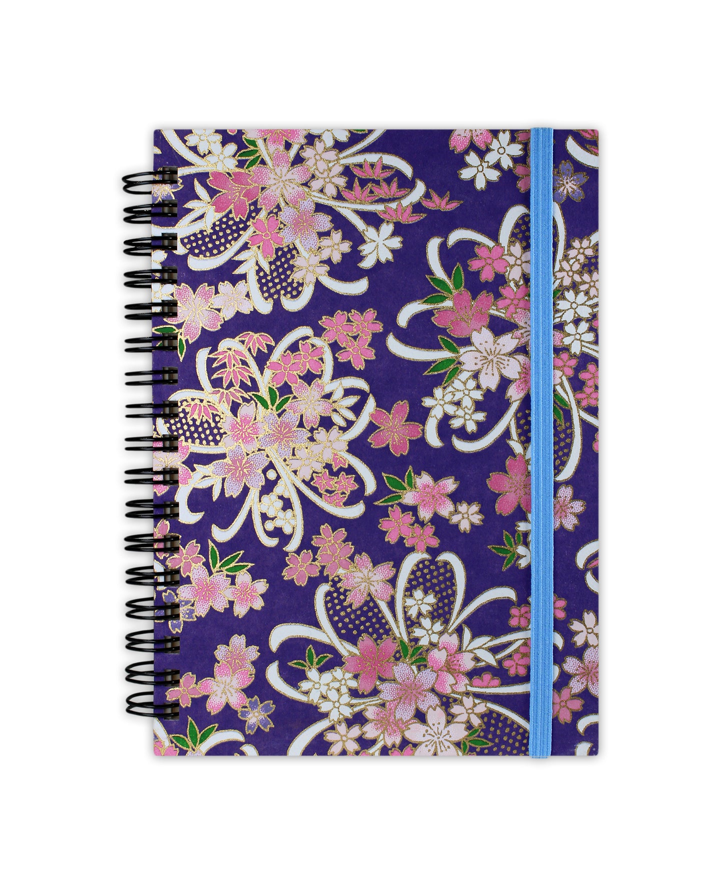 Carnet washi spirales violet