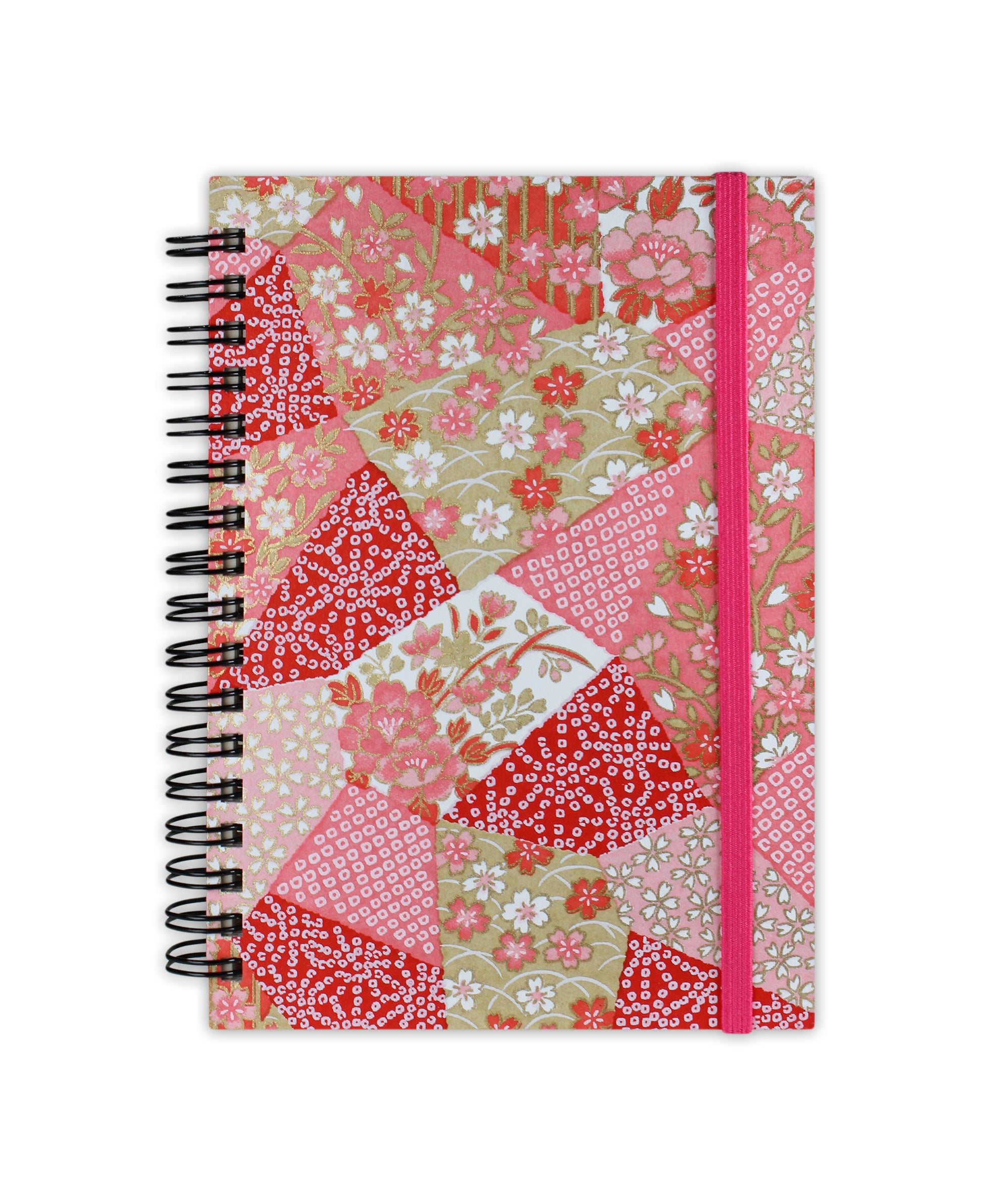 Carnet washi spirales rose mosaique