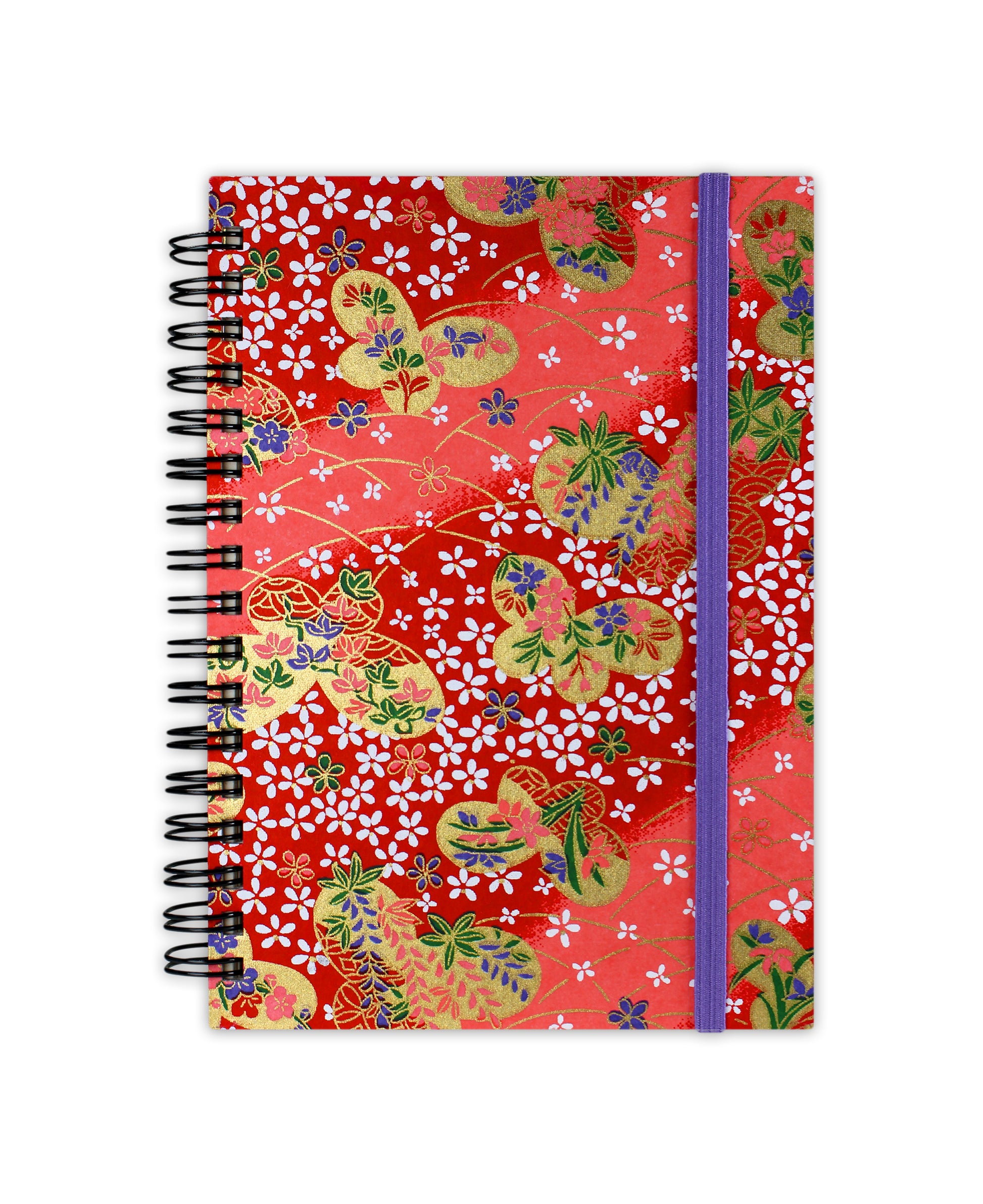 Carnet washi spirales rouge