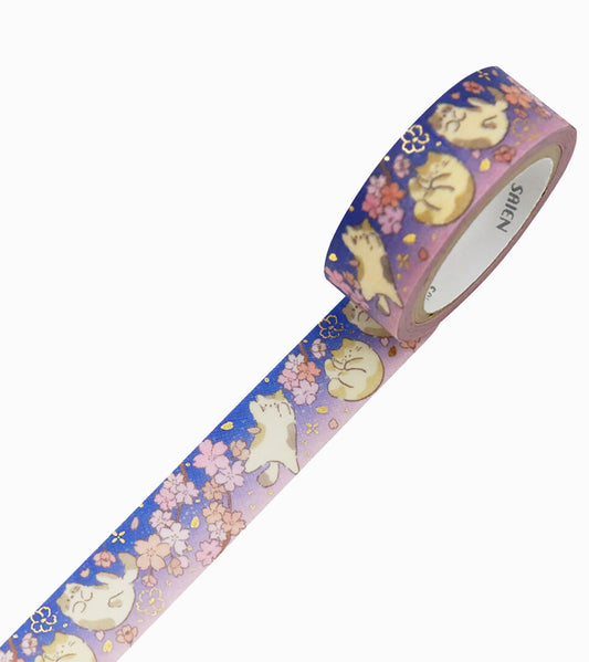 Washi tape Neko Hanami 15mm