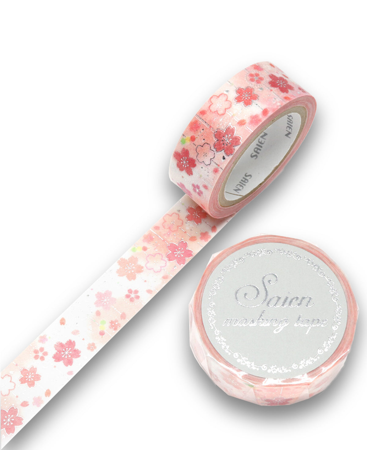 washi tape silver sakura
